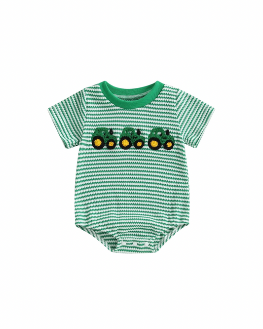Tractor ride patch romper