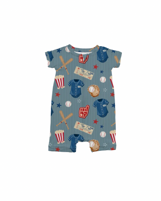 Homerun hero romper shorty bamboo pajamas