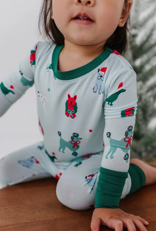 Deck the howls two piece bamboo pajama