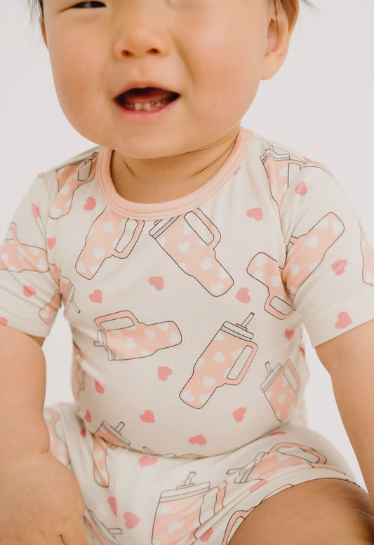 Sweet sips bamboo pajama shorty set