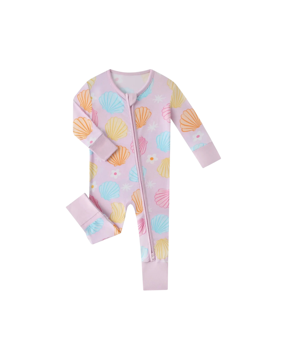 Summer shells bamboo romper pajama