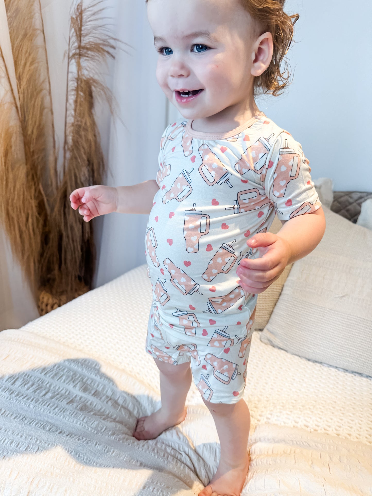 Sweet sips bamboo pajama shorty set
