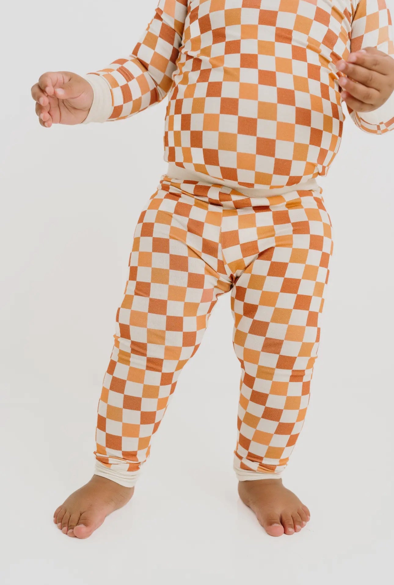 5T Sunset shades checker bamboo two piece pajama
