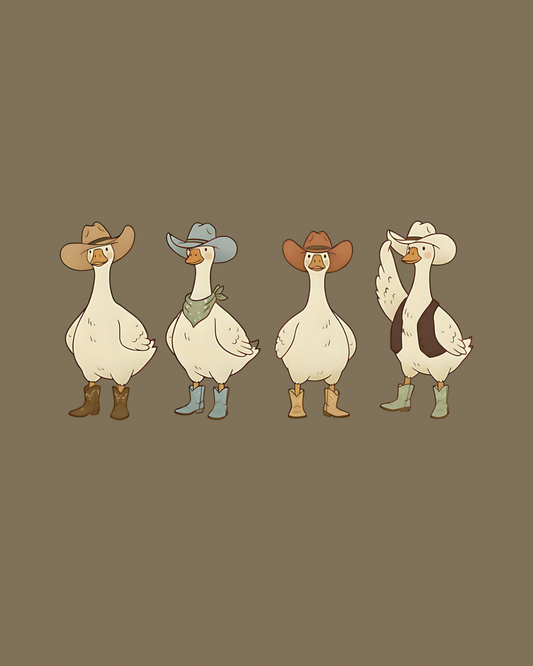 Western silly geese graphic