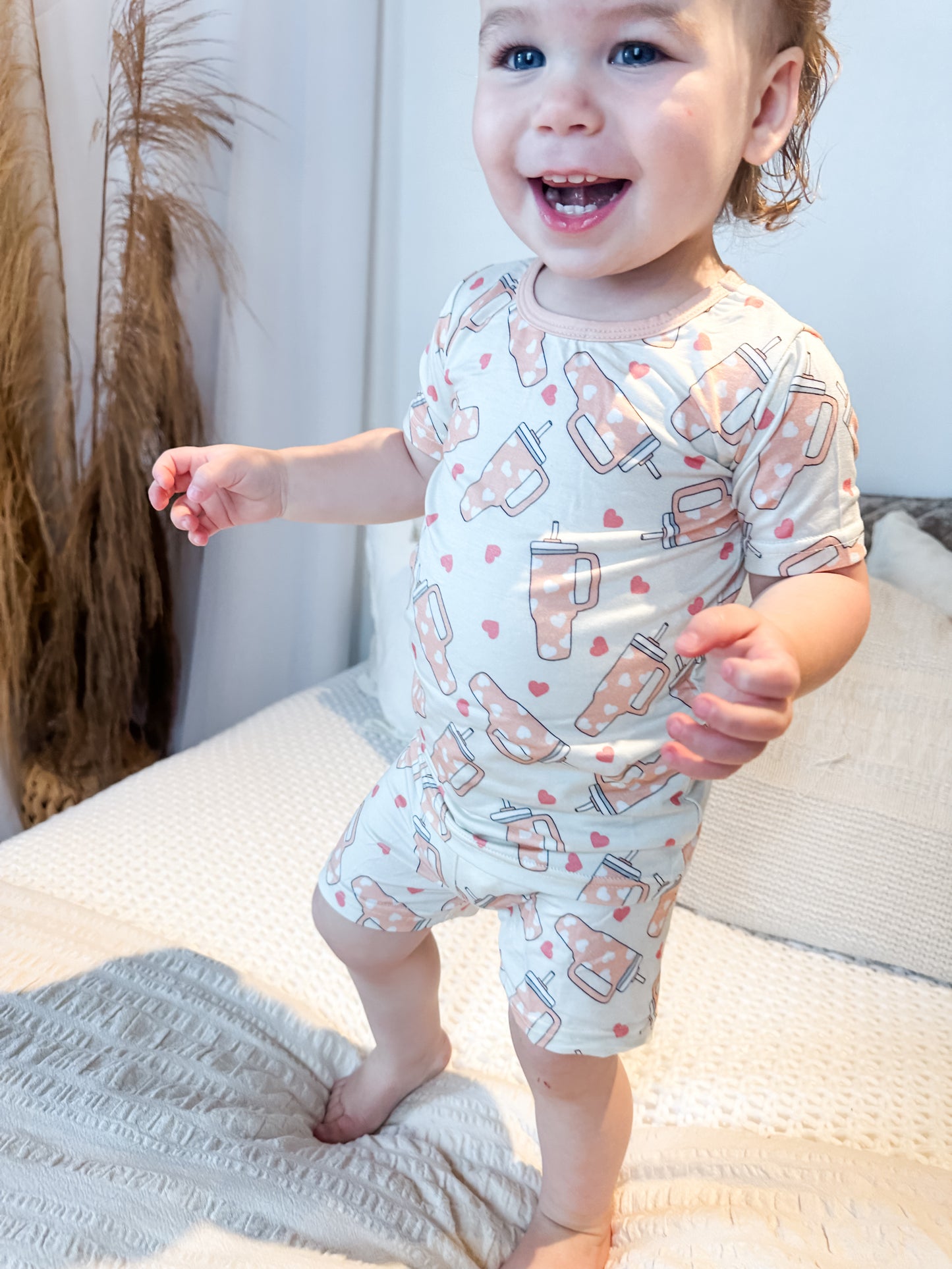 Sweet sips bamboo pajama shorty set