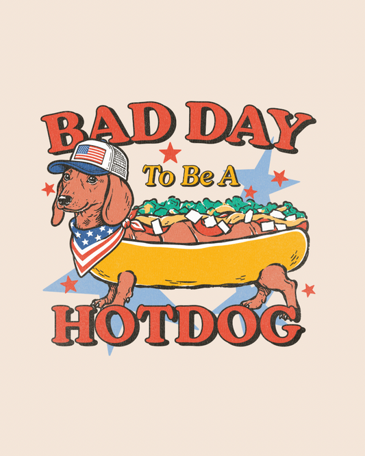 Bad day to be a hotdog graphic