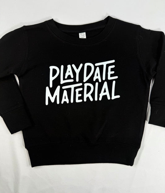 Playdate material crewneck graphic