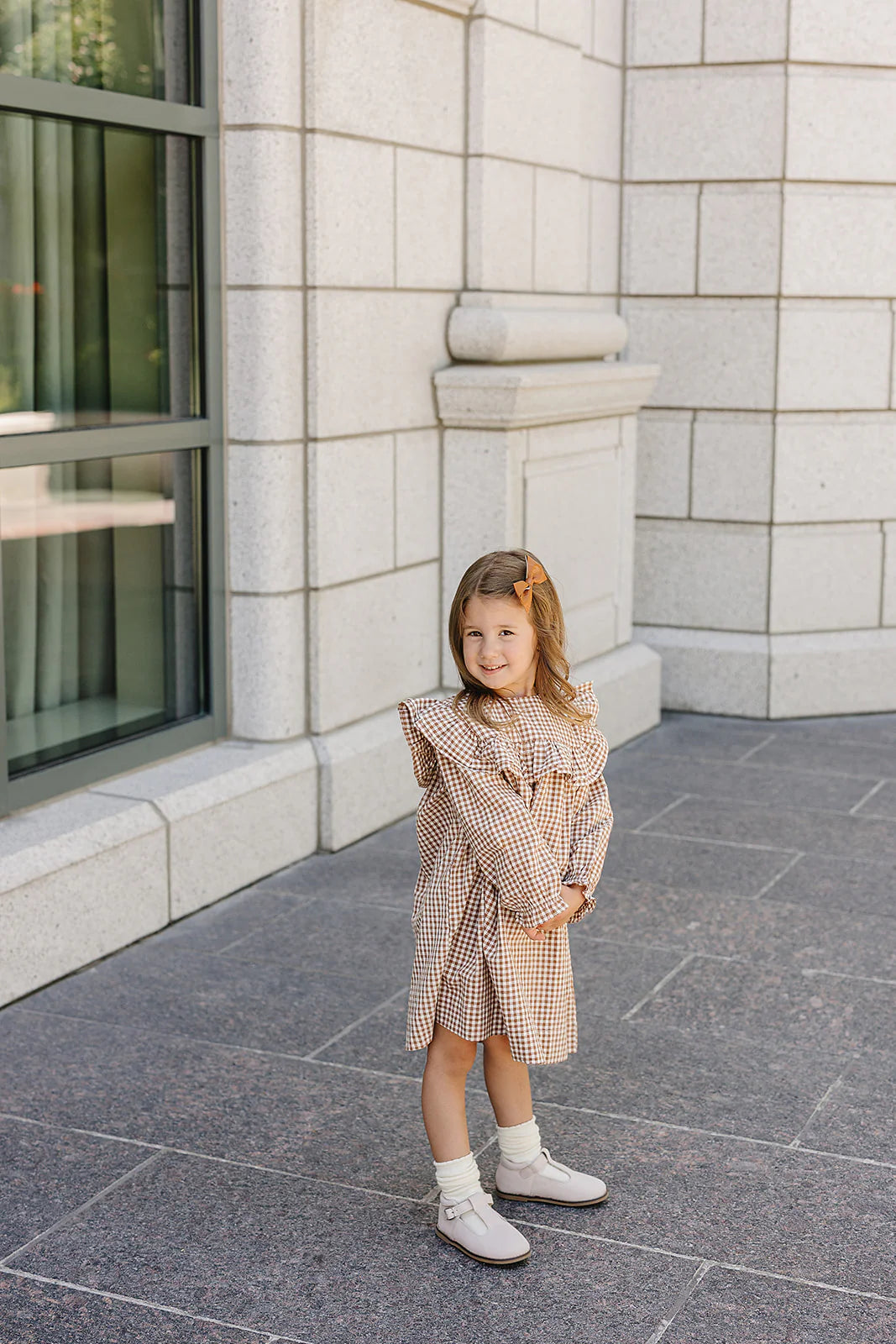 Changing seasons gingham dress