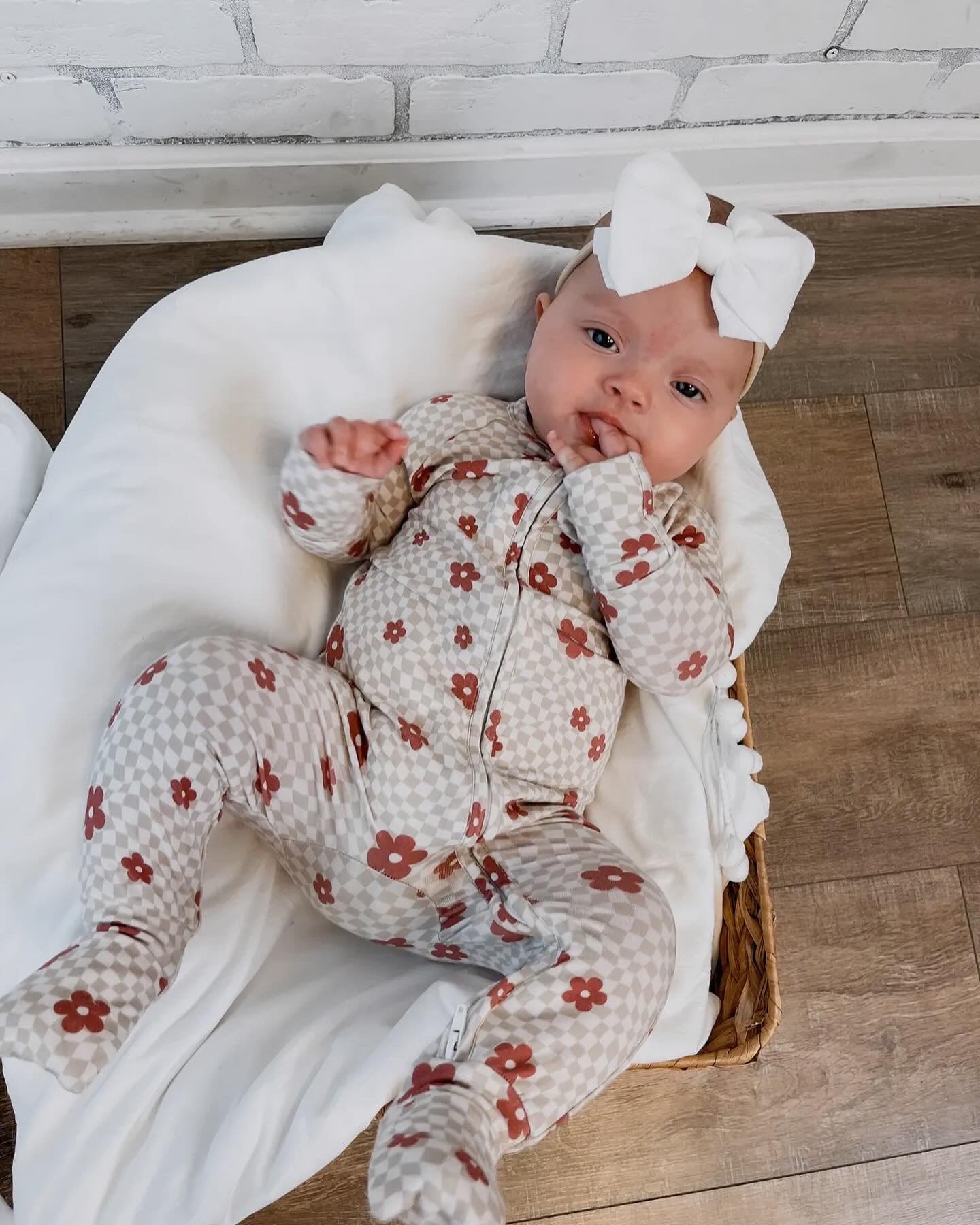 Wavy groovy bamboo romper pajama