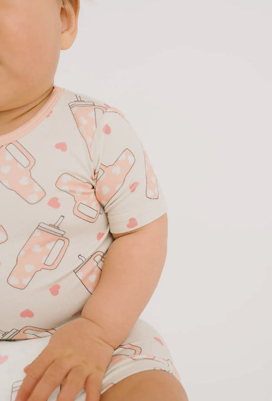 Sweet sips bamboo pajama shorty set