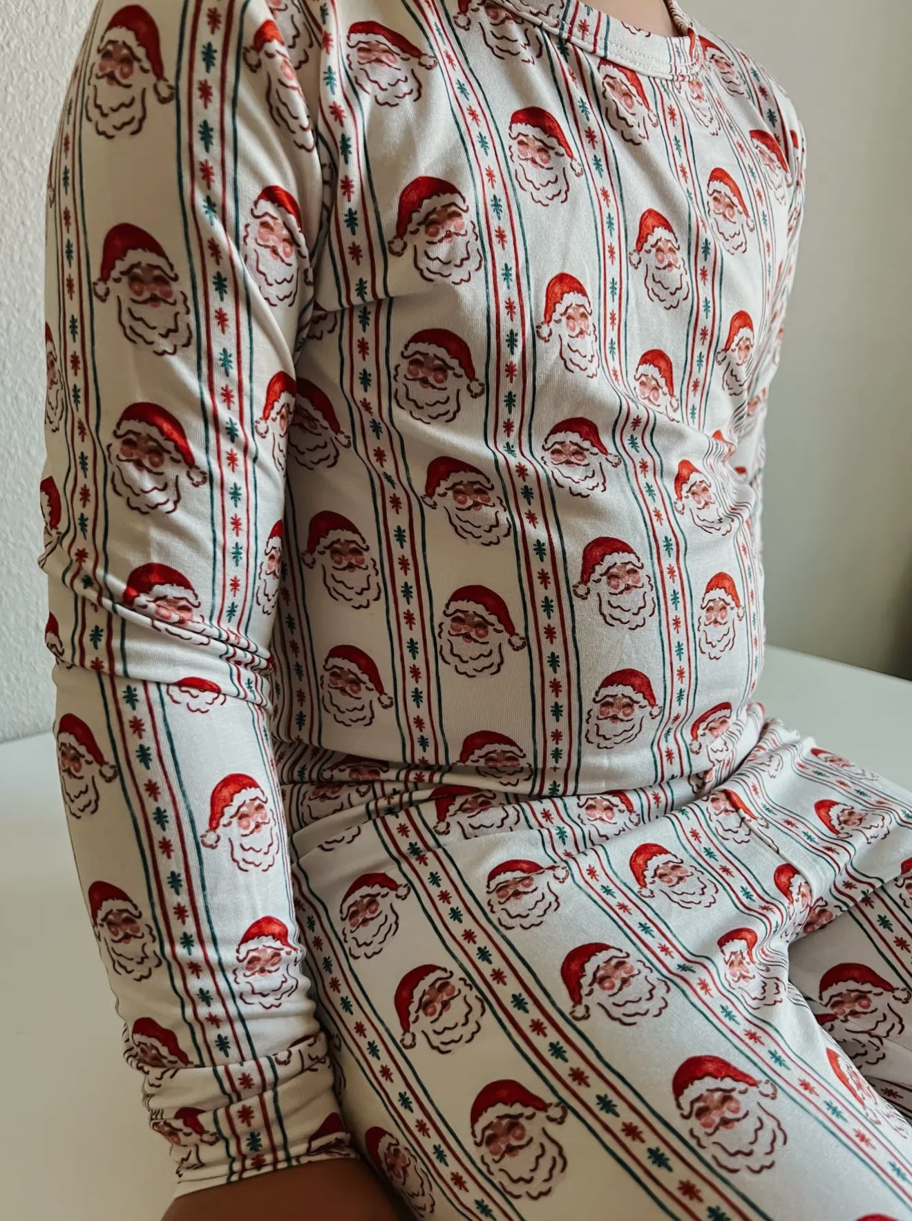 Vintage Santa two piece bamboo pajama