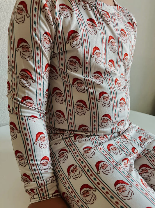 Vintage Santa two piece bamboo pajama