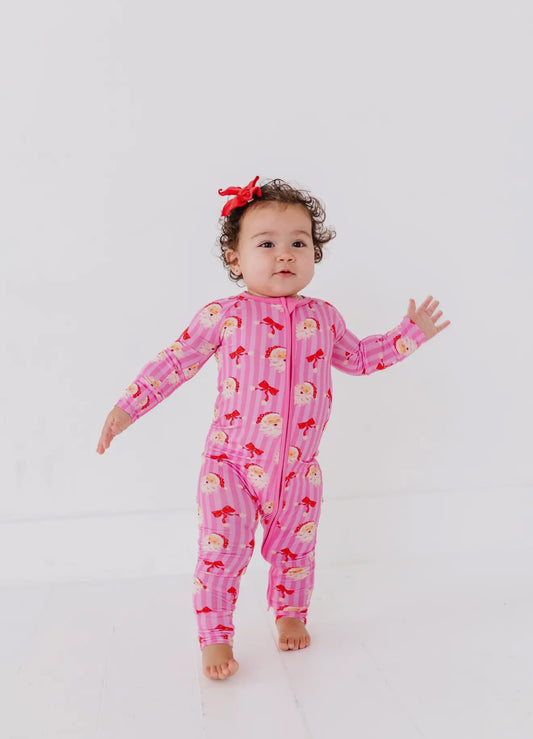 Santa soirée romper bamboo pajama