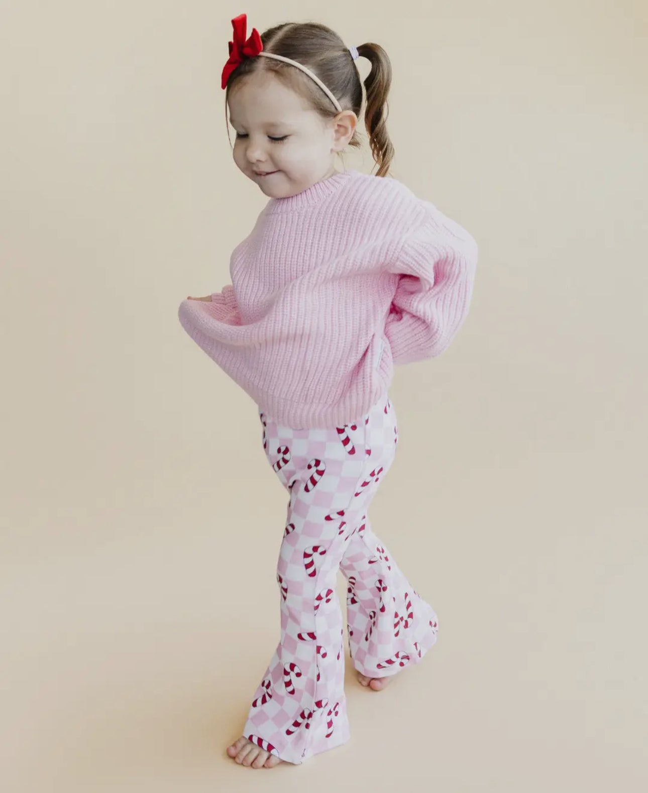 6-12m Candyland Christmas flare pants