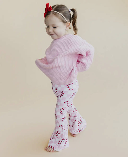 6-12m Candyland Christmas flare pants
