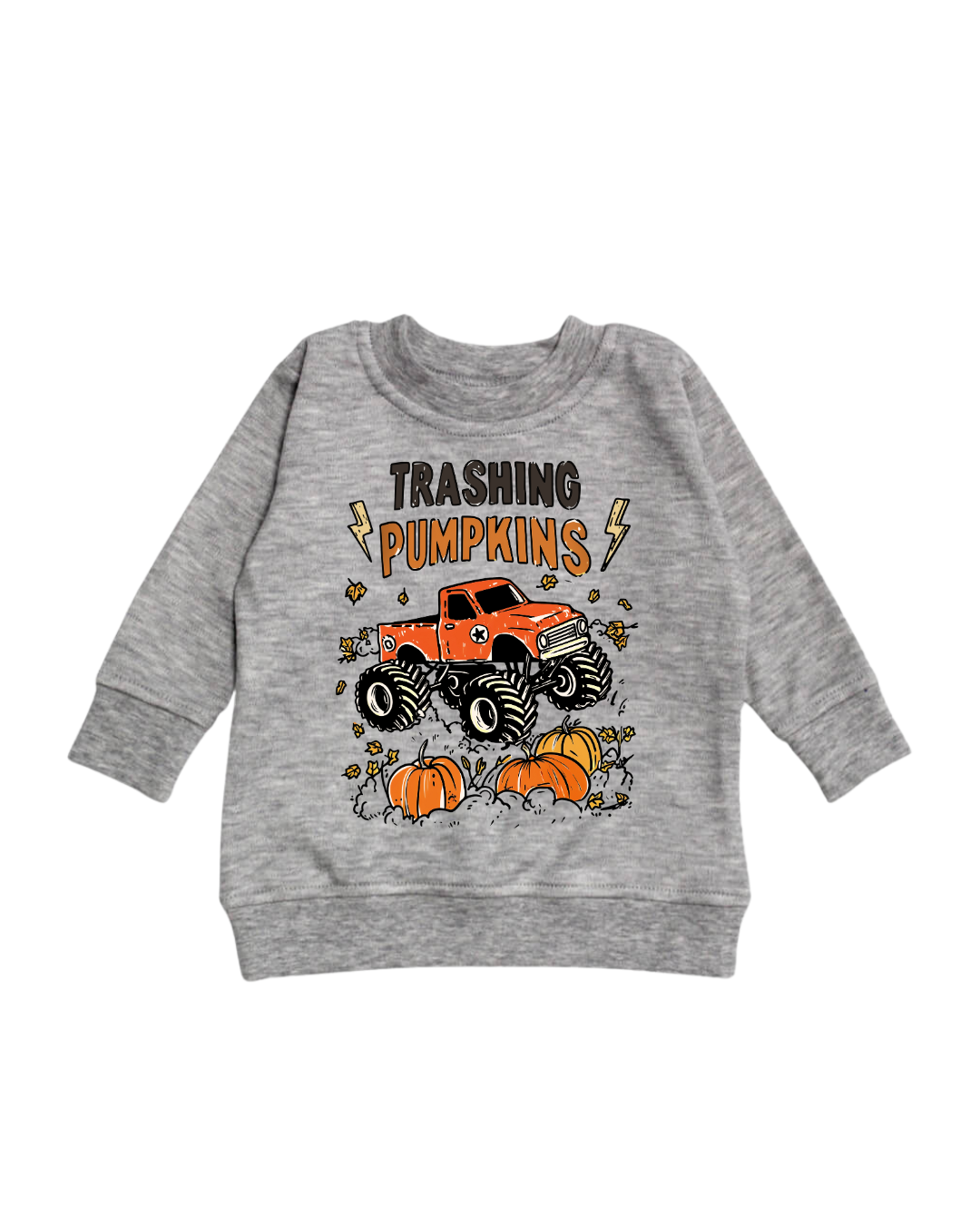 Trashing pumpkins Halloween graphic