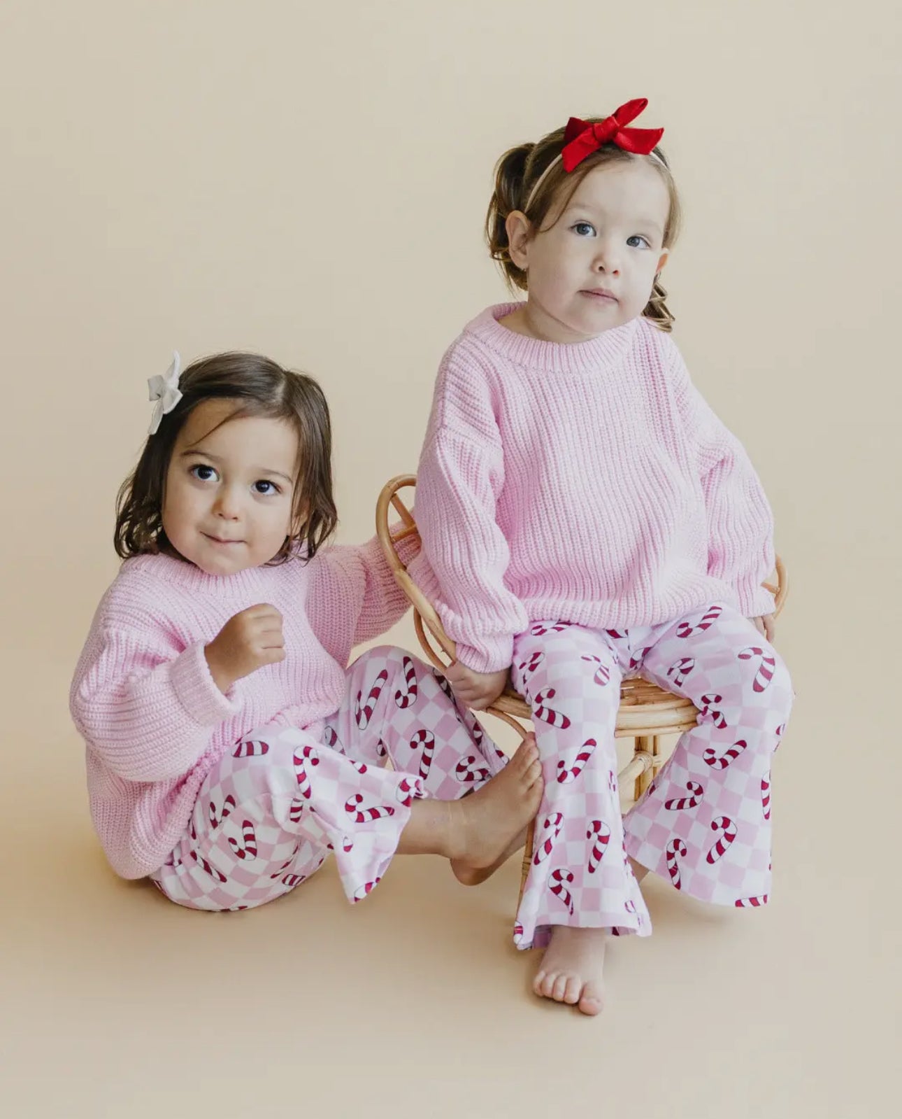 6-12m Candyland Christmas flare pants