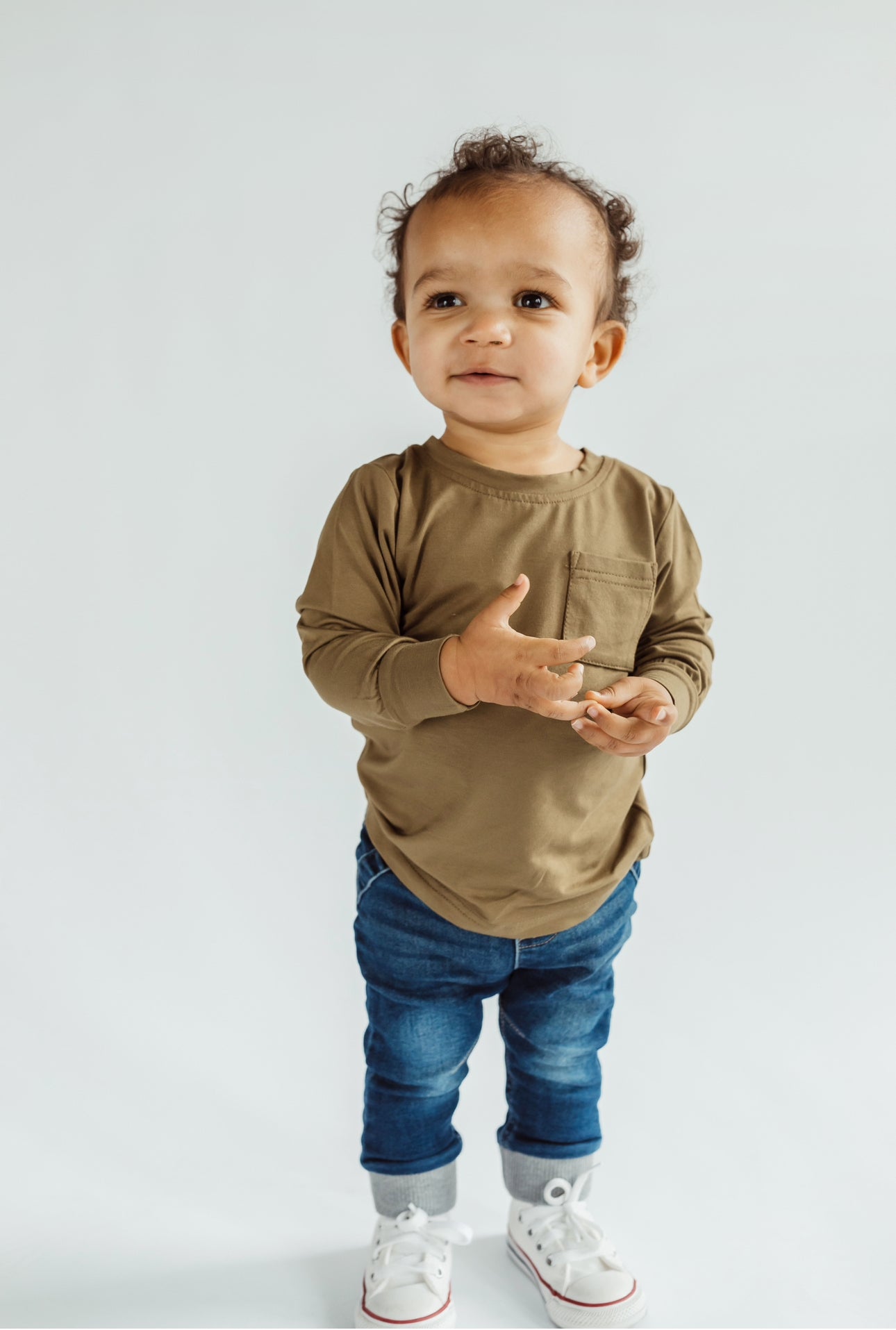 Moss bamboo pocket tee