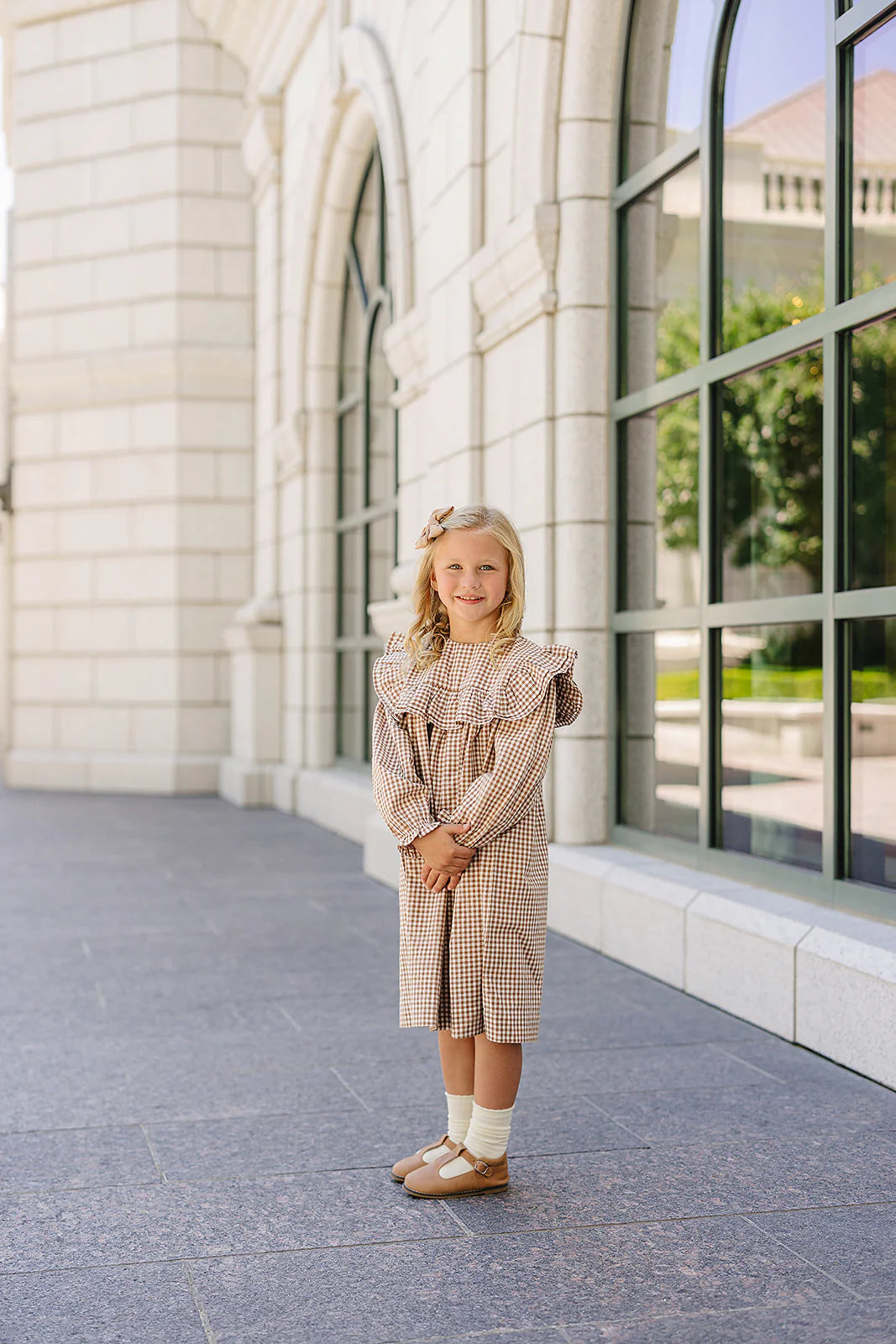 Changing seasons gingham dress