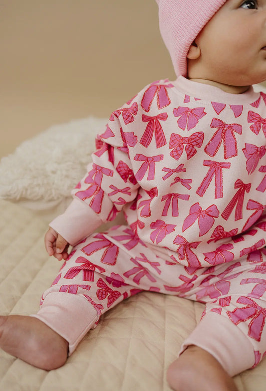 Whimsy bows jogger set