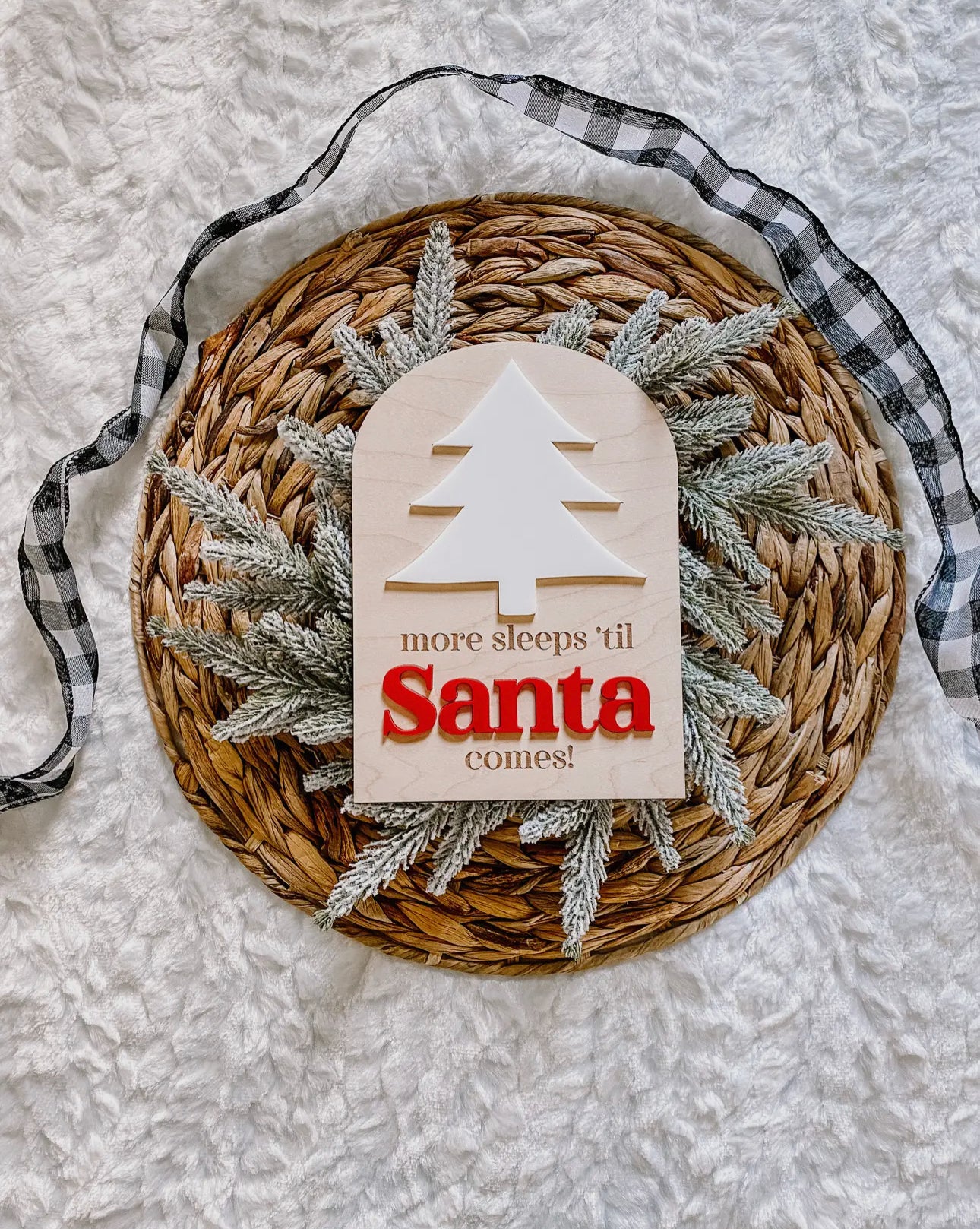 Santa countdown dry erase board