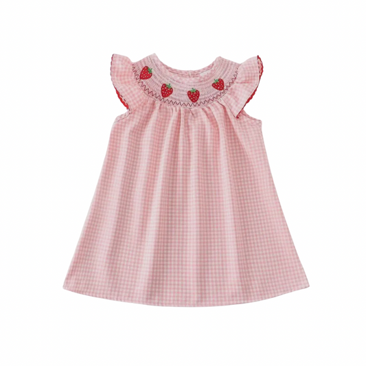 2T Strawberry smocked dress