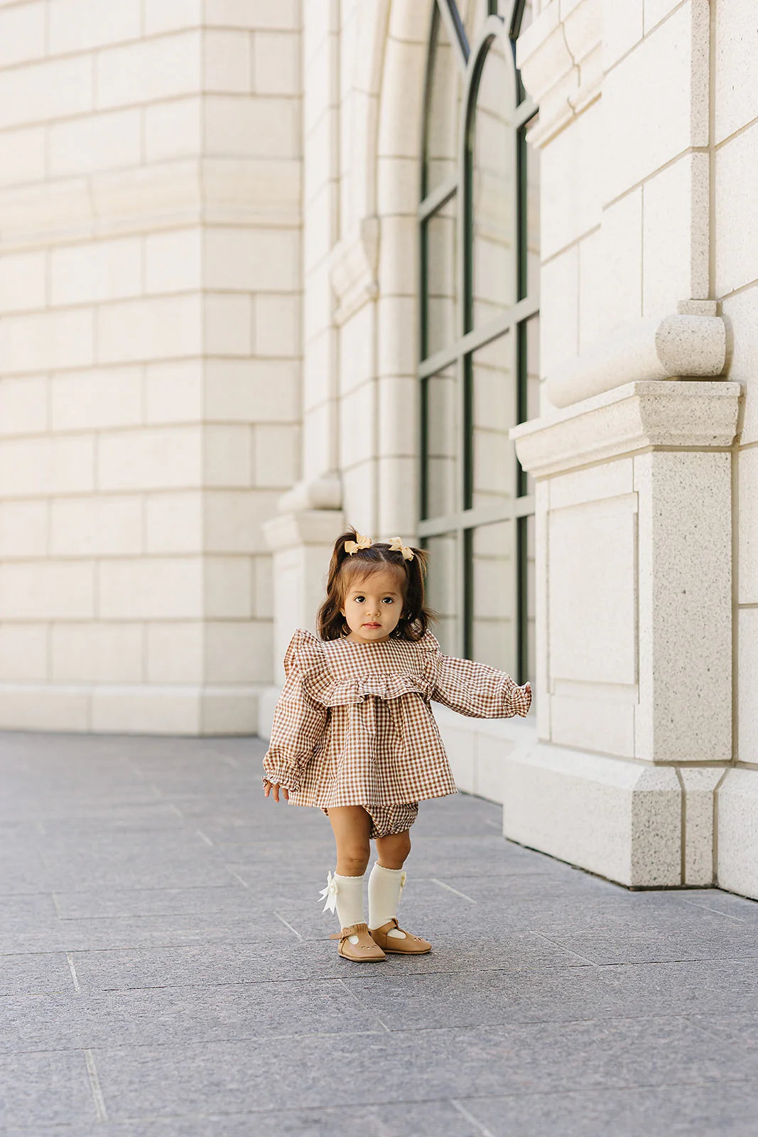 Changing seasons gingham bloomer set