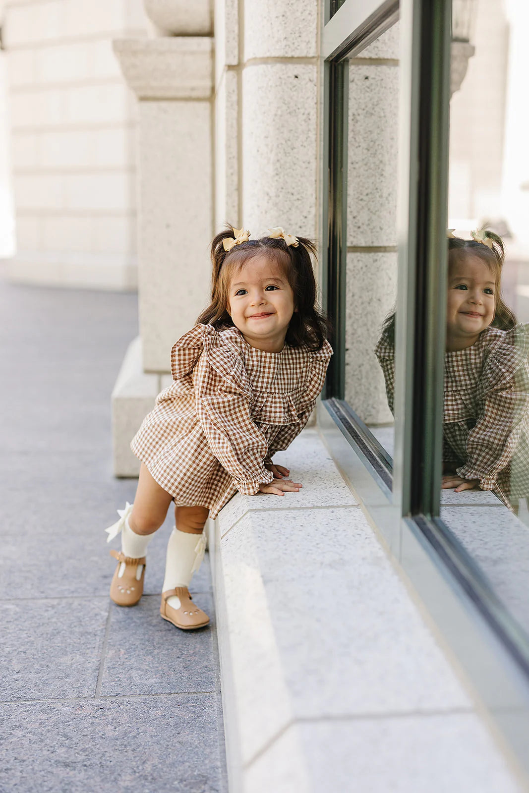 Changing seasons gingham bloomer set