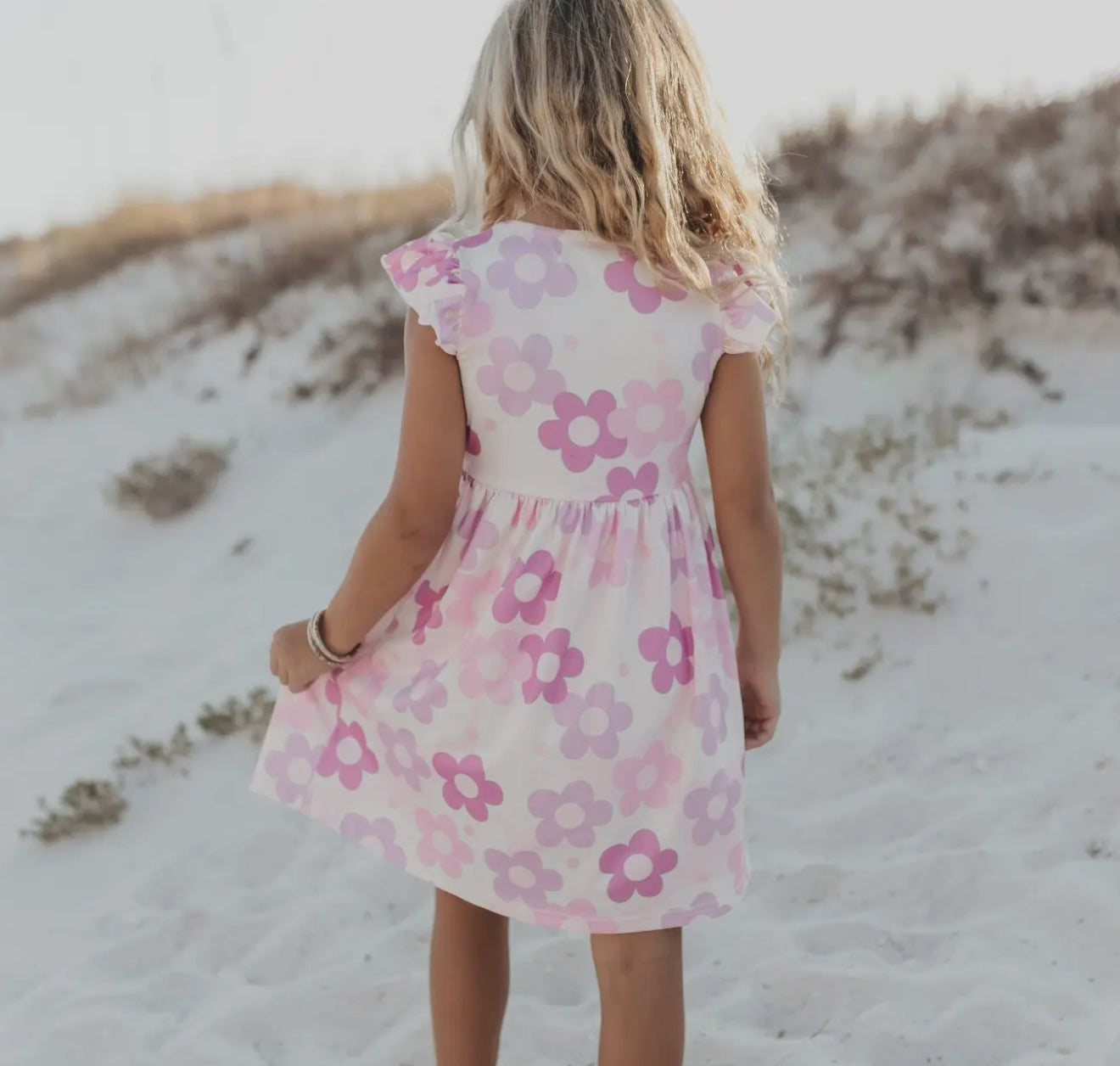 Retro flowers twirl dress