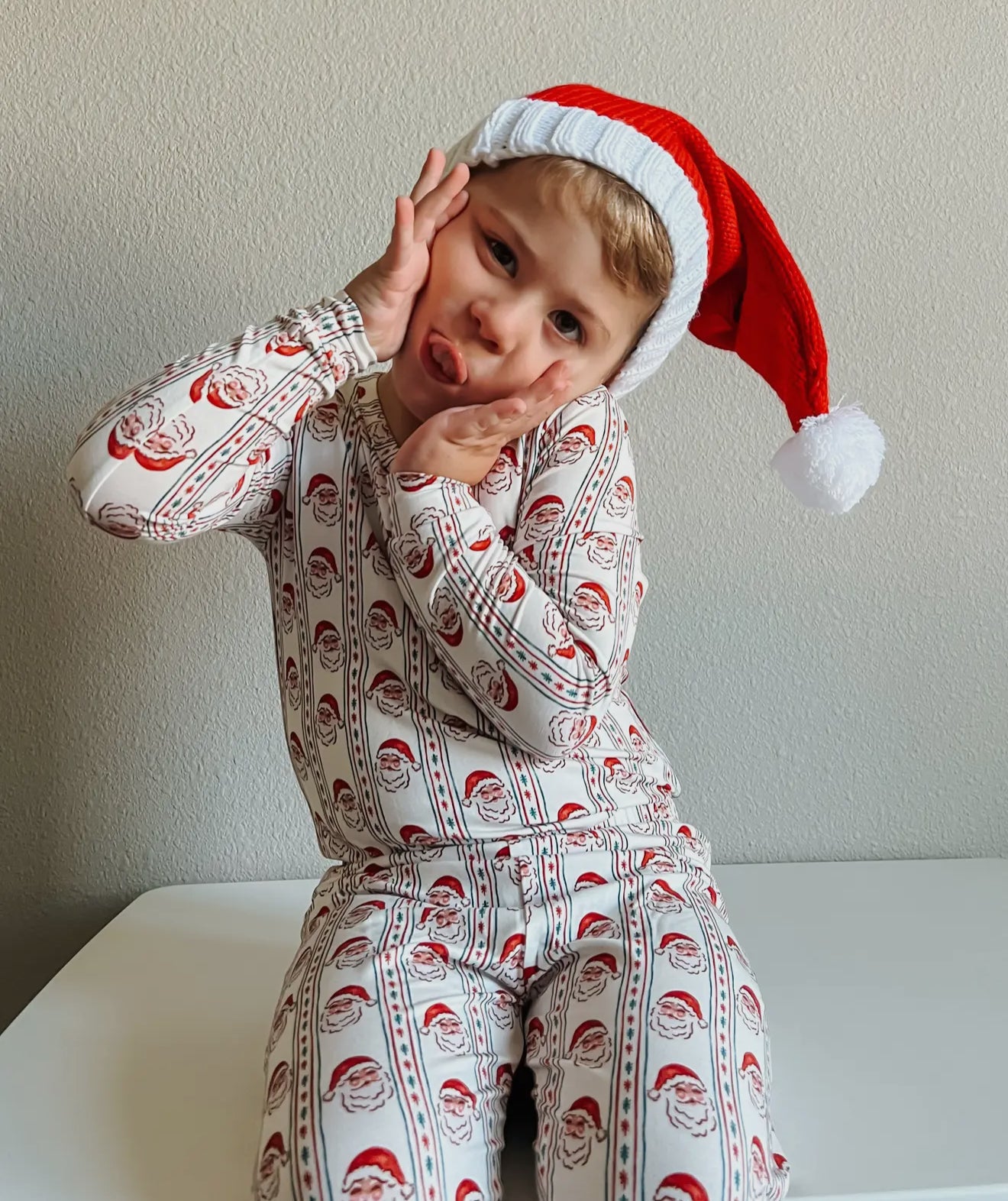 Vintage Santa two piece bamboo pajama