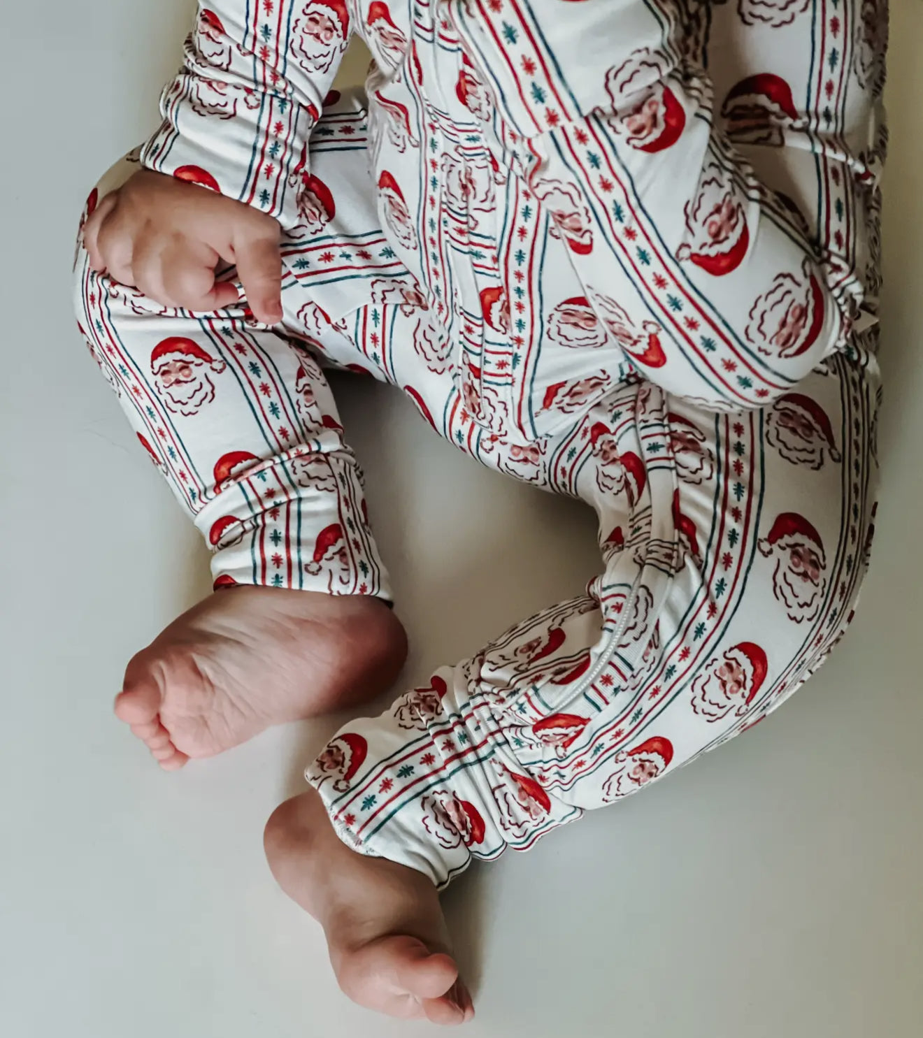 Vintage Santa romper bamboo pajama