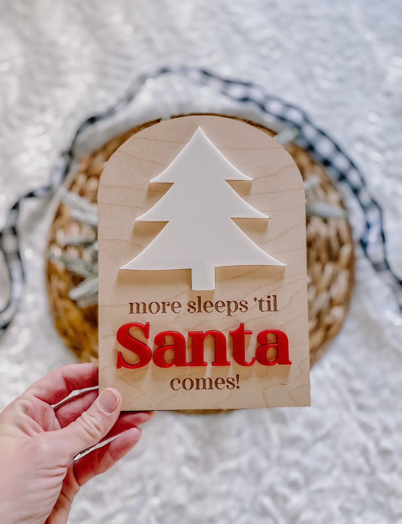 Santa countdown dry erase board