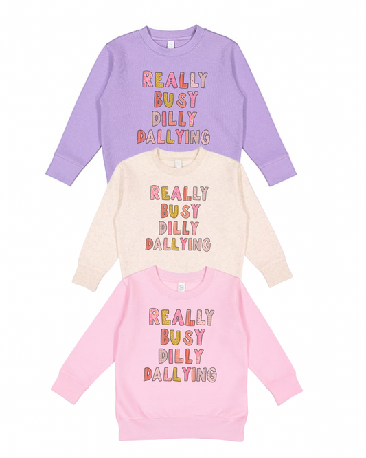Dilly dally crewneck graphic