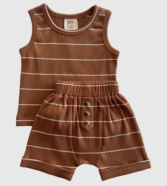 Rust saddle strap tank set