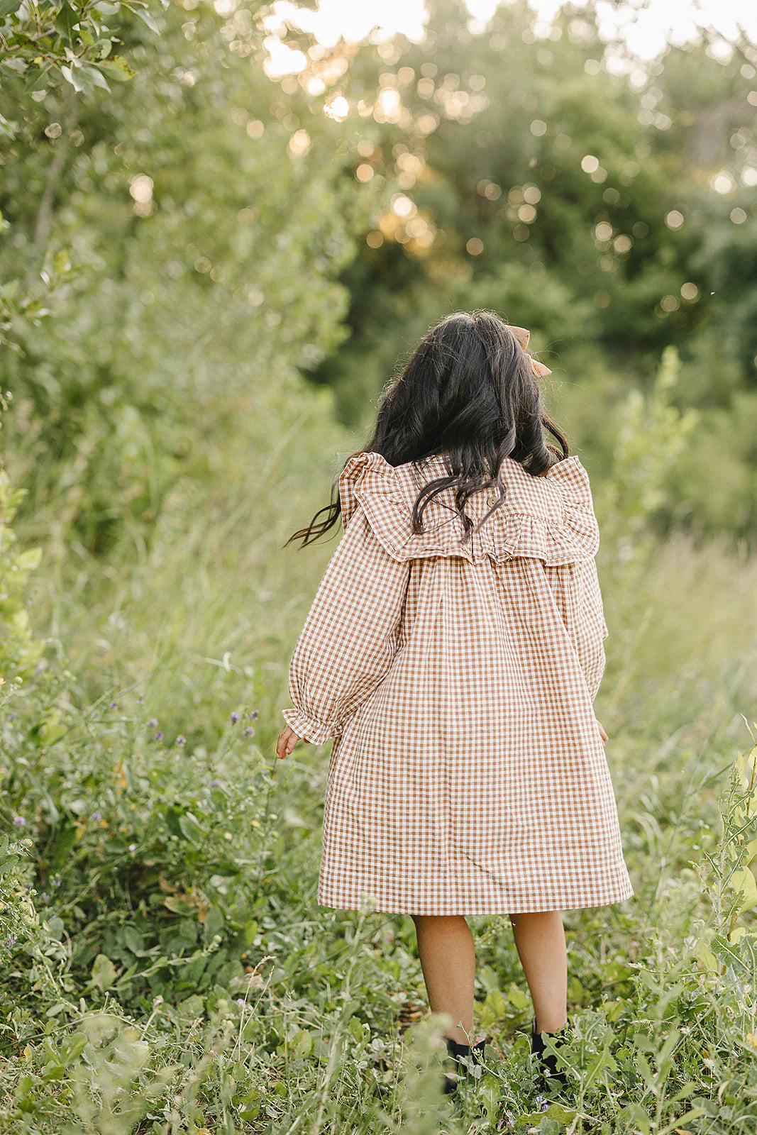 Changing seasons gingham dress