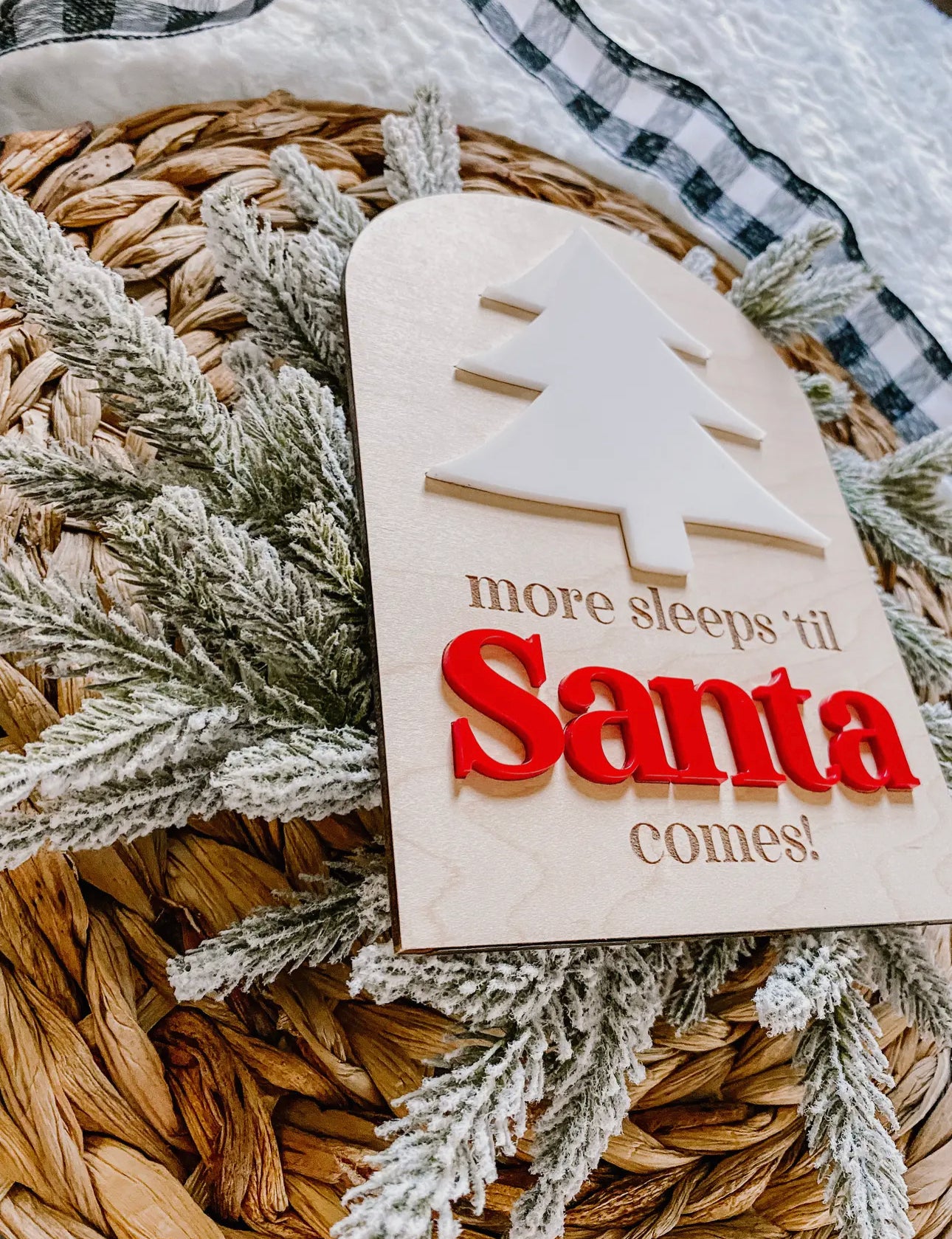 Santa countdown dry erase board