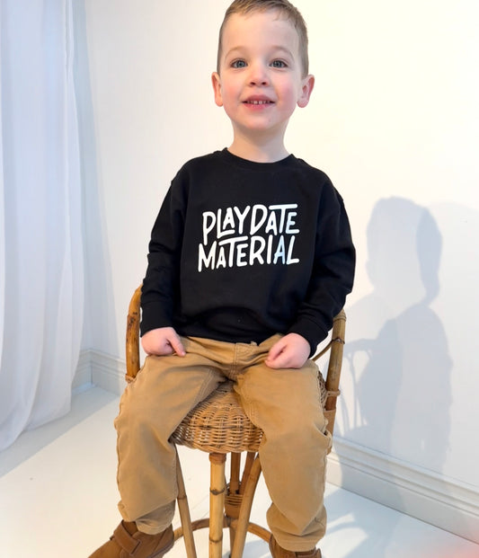 Playdate material crewneck graphic