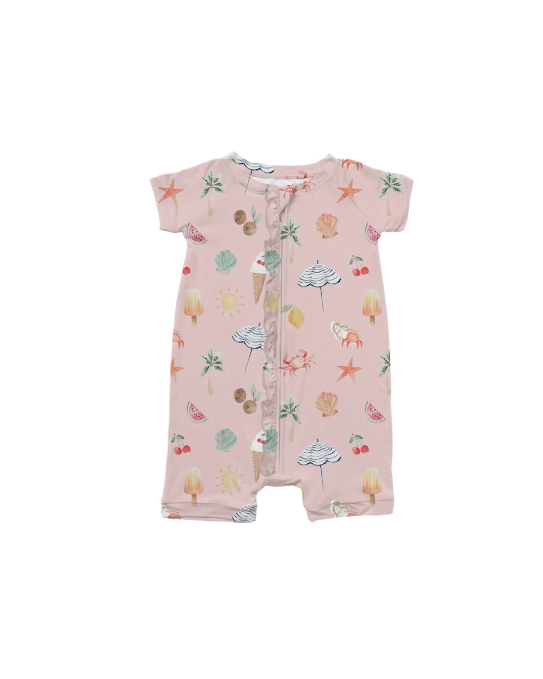 Seaside sweets bamboo romper shorty