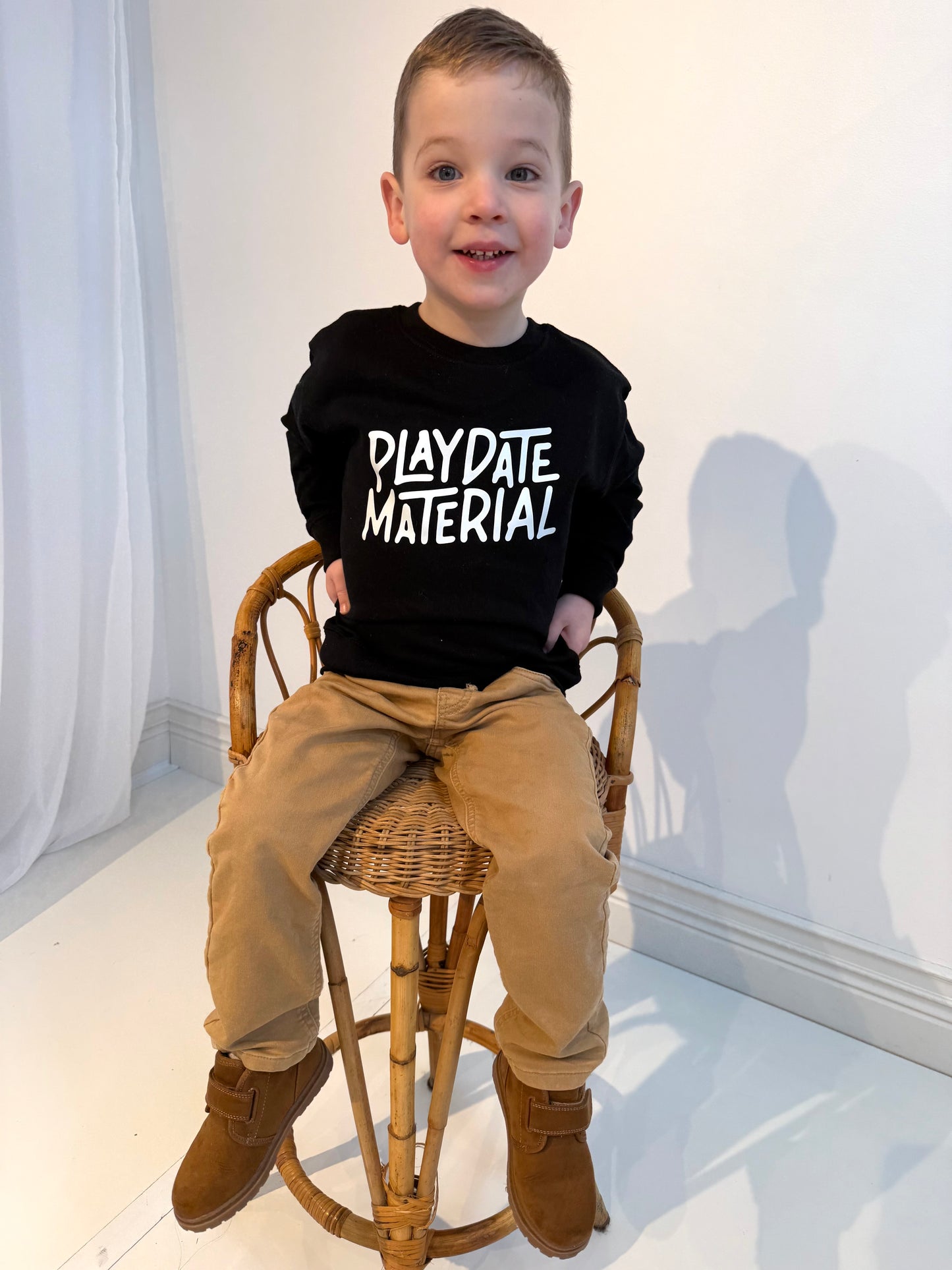 Playdate material crewneck graphic