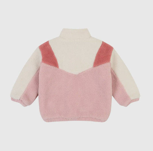 Pink - colorblock fleece
