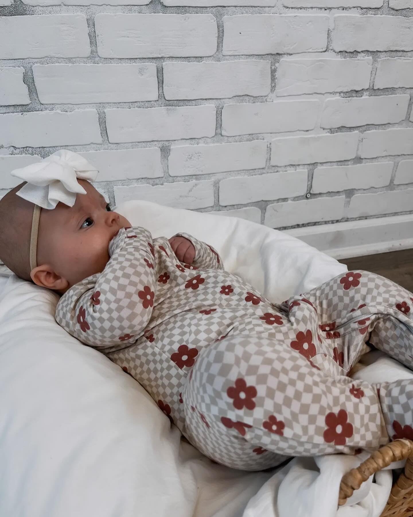 Wavy groovy bamboo romper pajama
