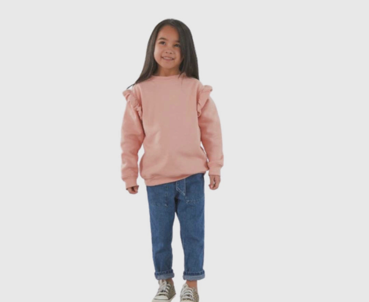 Ruffled typewriter personalized crewneck