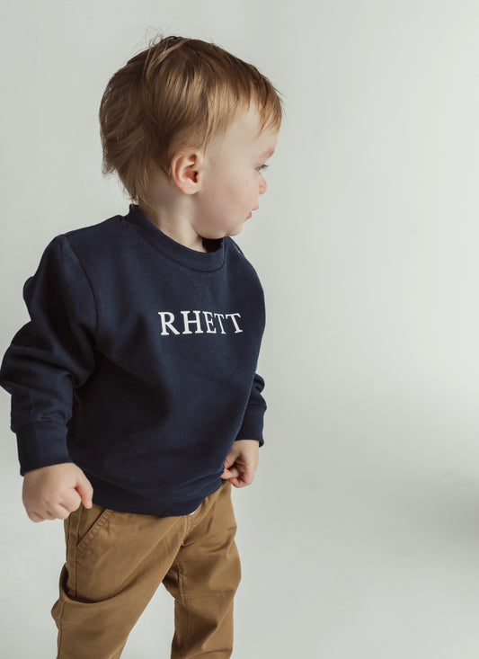 Typewriter personalized crewneck