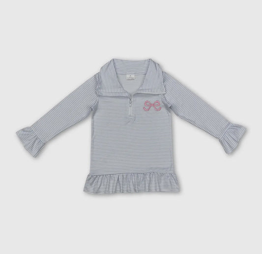 Country club ruffle pullover