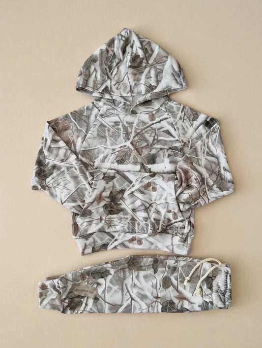Camo cozy hooded set
