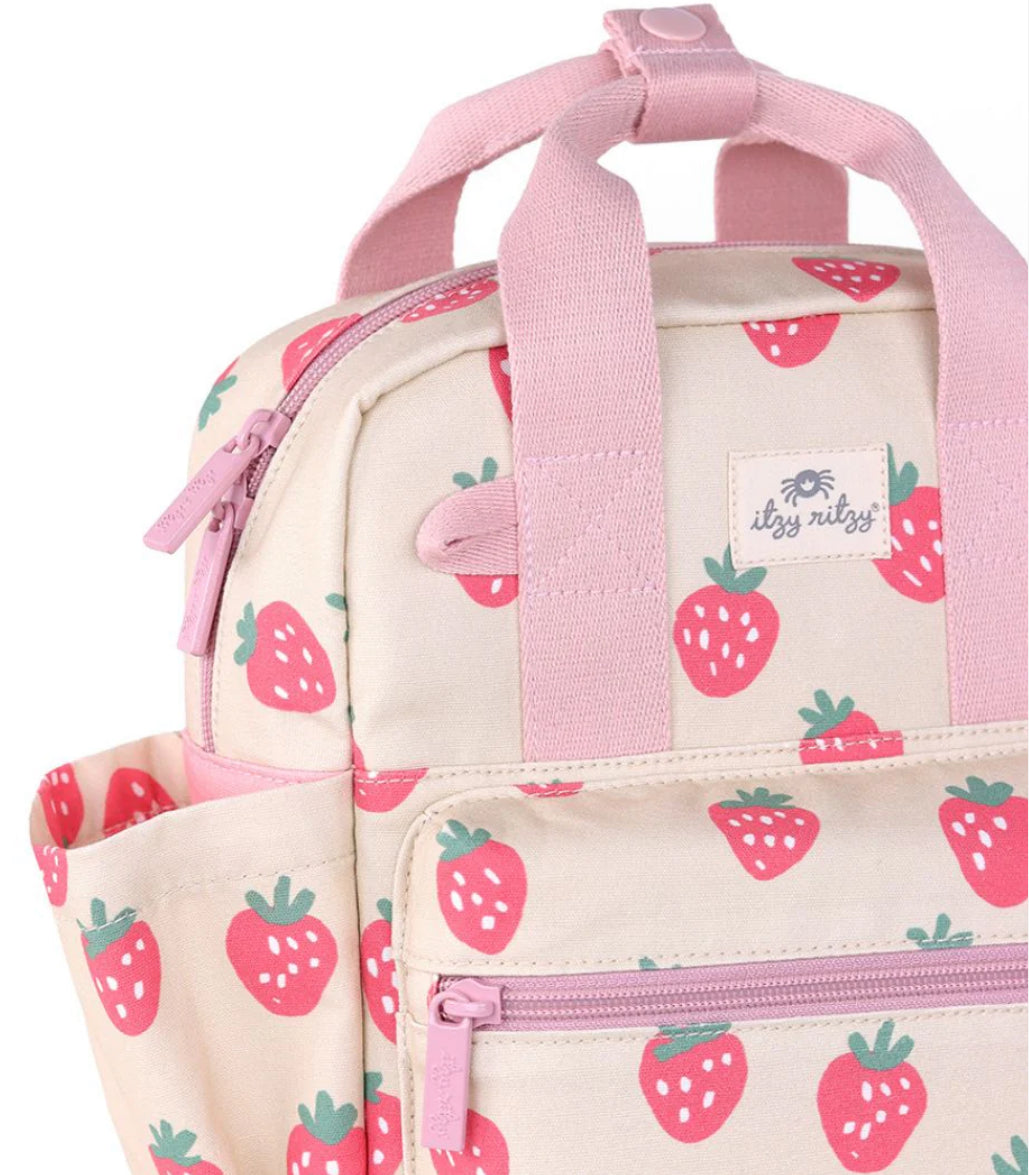 Strawberries & cream toddler mini backpack