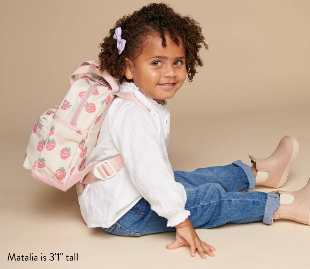 Strawberries & cream toddler mini backpack