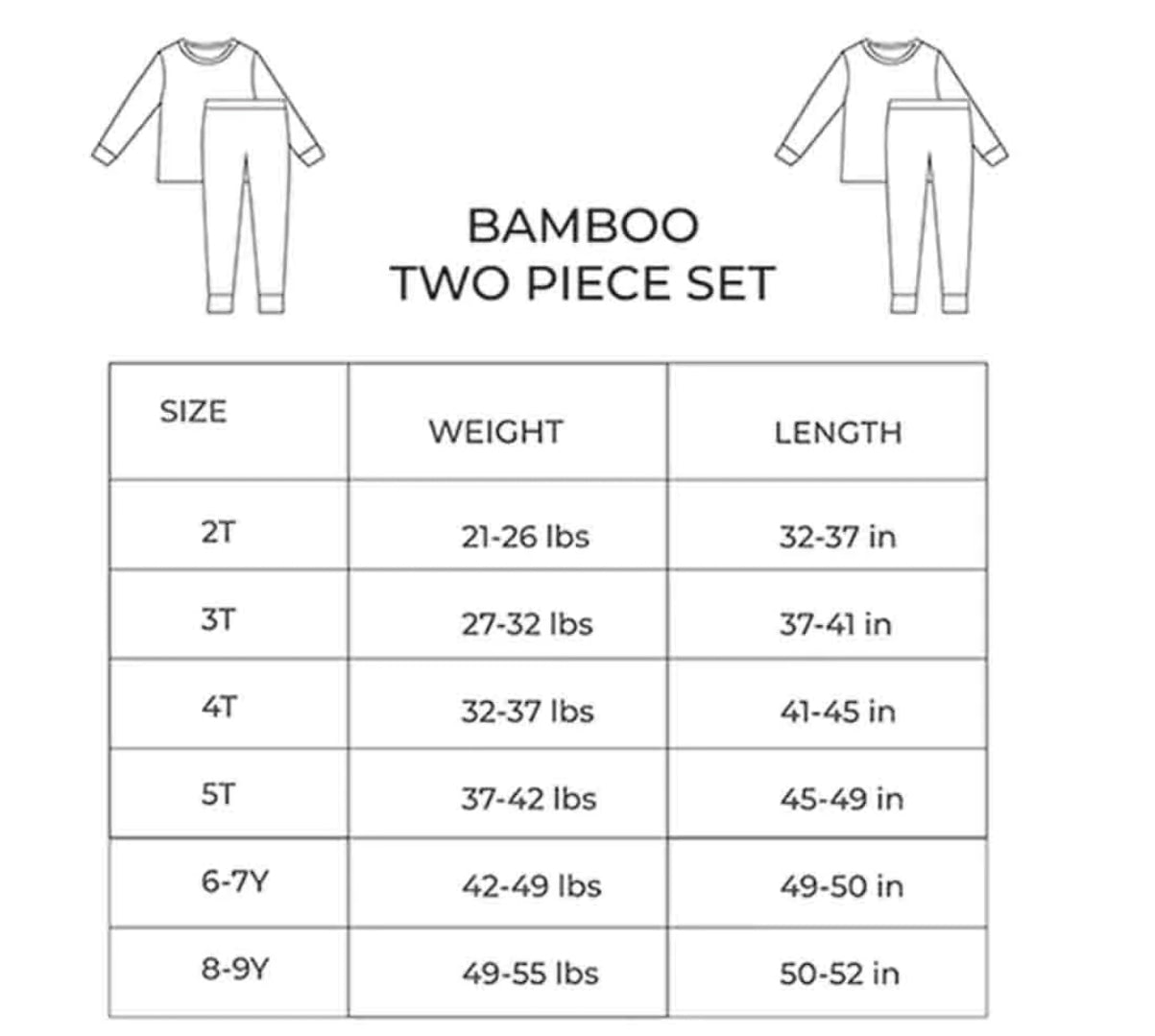 Love mom bamboo pajama two piece