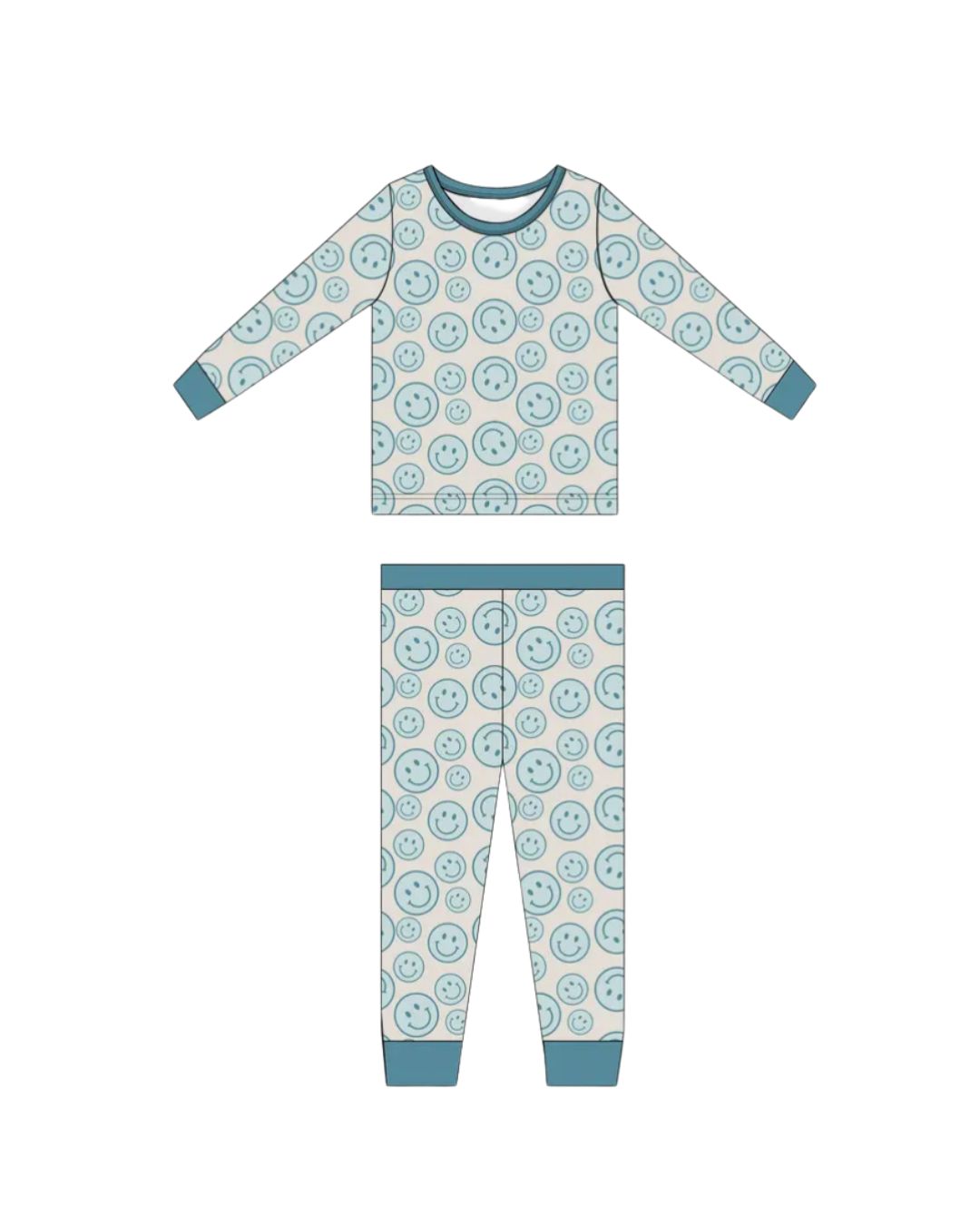 Wild & blue bamboo two piece pajama