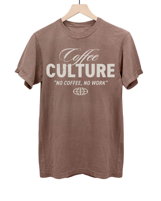 Coffee culture adult graphic tshirt